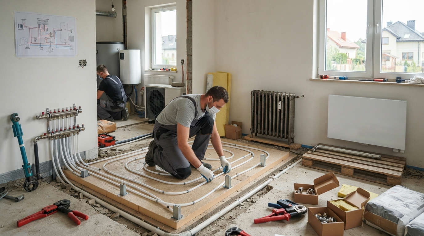 Dofinansowanie do&nbsp;wymiany grzejników i&nbsp;instalacji podłogowej